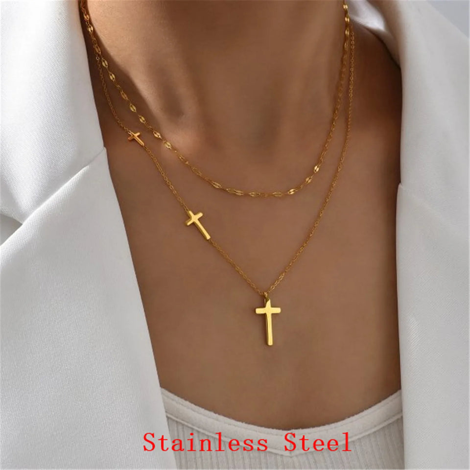 Cross Crown Necklace