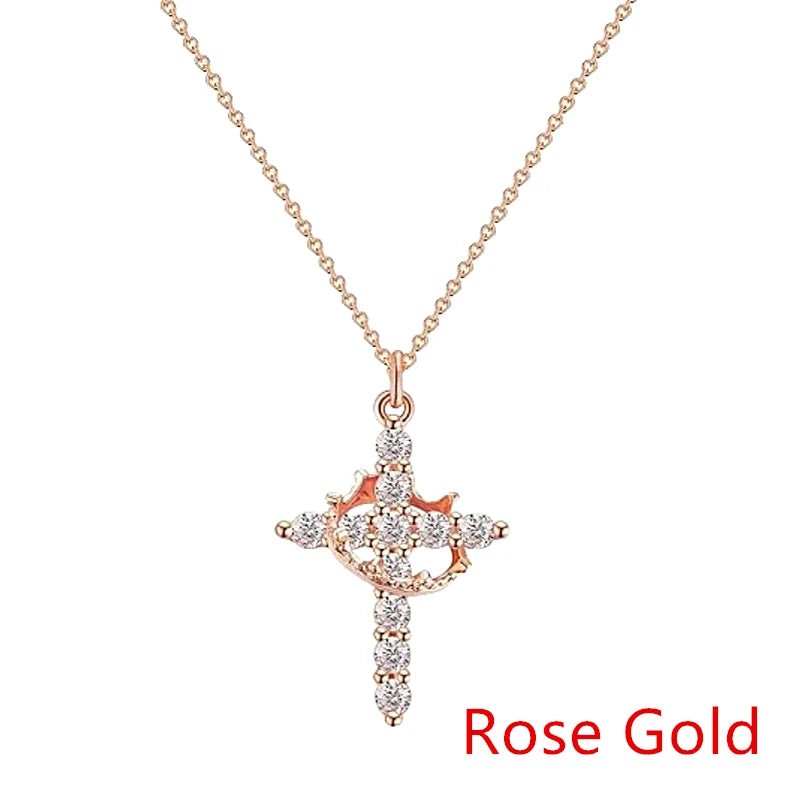 Cross Crown Necklace