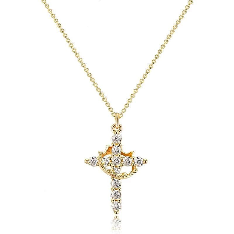 Cross Crown Necklace