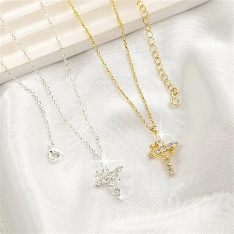 Cross Crown Necklace