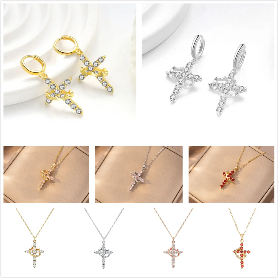 Cross Crown Necklace